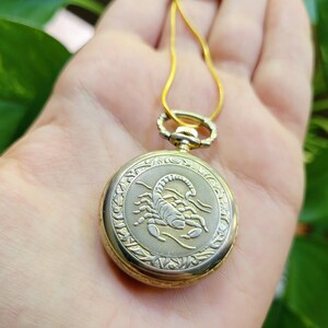 RARE* Vintage Apollo Scorpion Roman Numerals Dainty Gold Pocket Watch ...