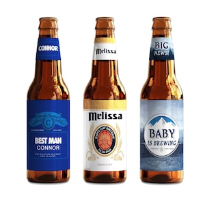 Custom Beer Labels | Personalized Beer Labels | Birthday Beer Label | Father's Day Beer Label | Groomsman Proposal | Pregnancy Announcement