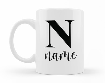Aangepaste initiële en naammok | Aangepaste naam mok | Gepersonaliseerde mok | Monogrammok | Briefmok | Bruidsmeisje mok | Verjaardag mok | Koffiemok