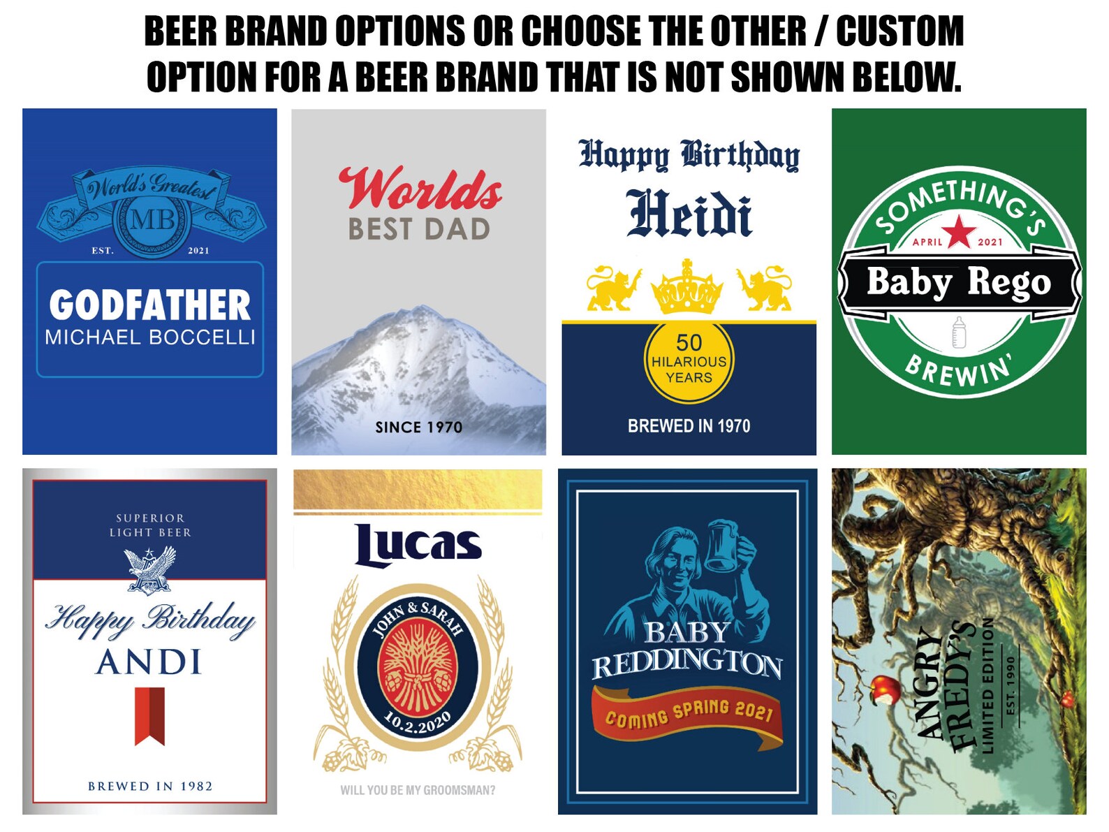 Custom Beer Labels Personalized Beer Labels Birthday Gift Etsy