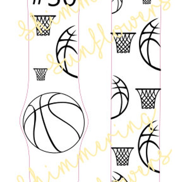 Laser Engraved Watchband File, SVG, Digital Cut File, Apple Watch Band, Glowforge, Basketball