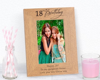 Happy Birthday Frame, Any Age Birthday Wood Photo Frame, Milestone Special Birthday Frame, 21st Birthday Frame, 40th Birthday Frame