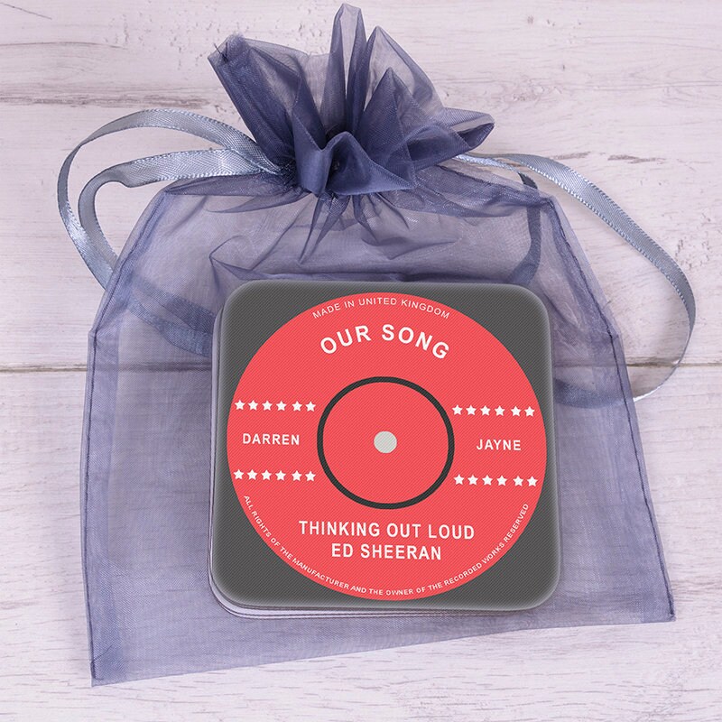 Personalised Our Song Coasters Set Custom Set of Four Etsy UK