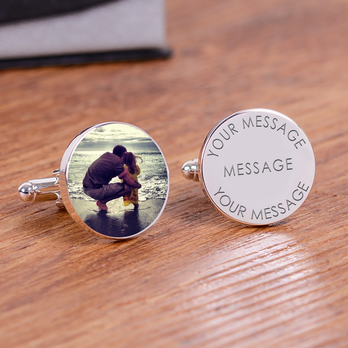 Personalised Photo and Message Cufflinks Photo Cufflinks Etsy