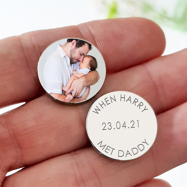 Personalised Photo and Message Cufflinks, Photo Cufflinks, Photo Upload Cufflinks, Wedding Photo Cufflinks Bild 2