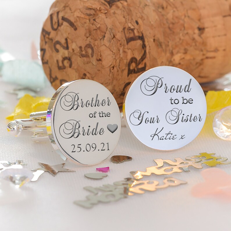 Brother of the Bride Cufflinks Wedding Cufflinks Cufflinks Etsy UK