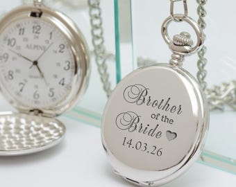 Brother of The Bride Pocket Watch, Brother of the Bride Proud To Be Your Sister Fob Watch, Proud To Be Your Sister Pocket Watch, Fob Watch