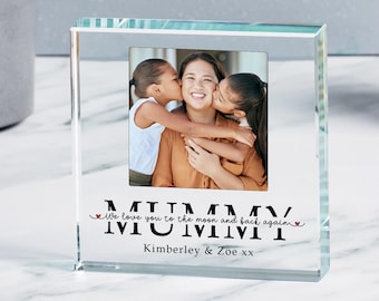 Bespoke Mummy I Love You To The Moon & Back, Mummy We Love You Photo Gift, I Love Mummy Present, Gift For New Mum, Heartfelt Gift For Mum
