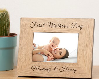 First Mother's Day Photo Frame, Personalised First Mother's Day Frame,  Mother's Day Frame, Mummy's First Mother's Day Frame, Mummy Frame