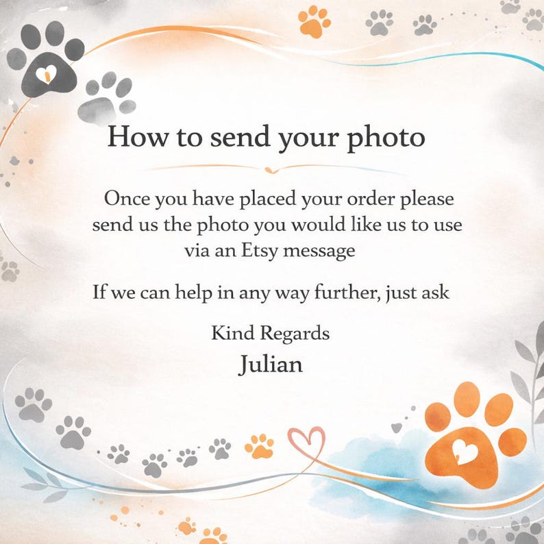 Bespoke Pet Memorial Gift, Pet Memory Gift, Dog Memorial Gift, Personalised Photo Cat Gift, Left Paw Prints On Our Hearts Glass Token image 8