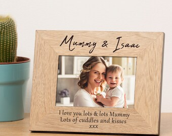 Personalised Mummy and Me Frame, Engraved Mummy & Me Wood Frame, Mummy and Child Frame, Mothers Day Frame, Mothers Day Picture Frame