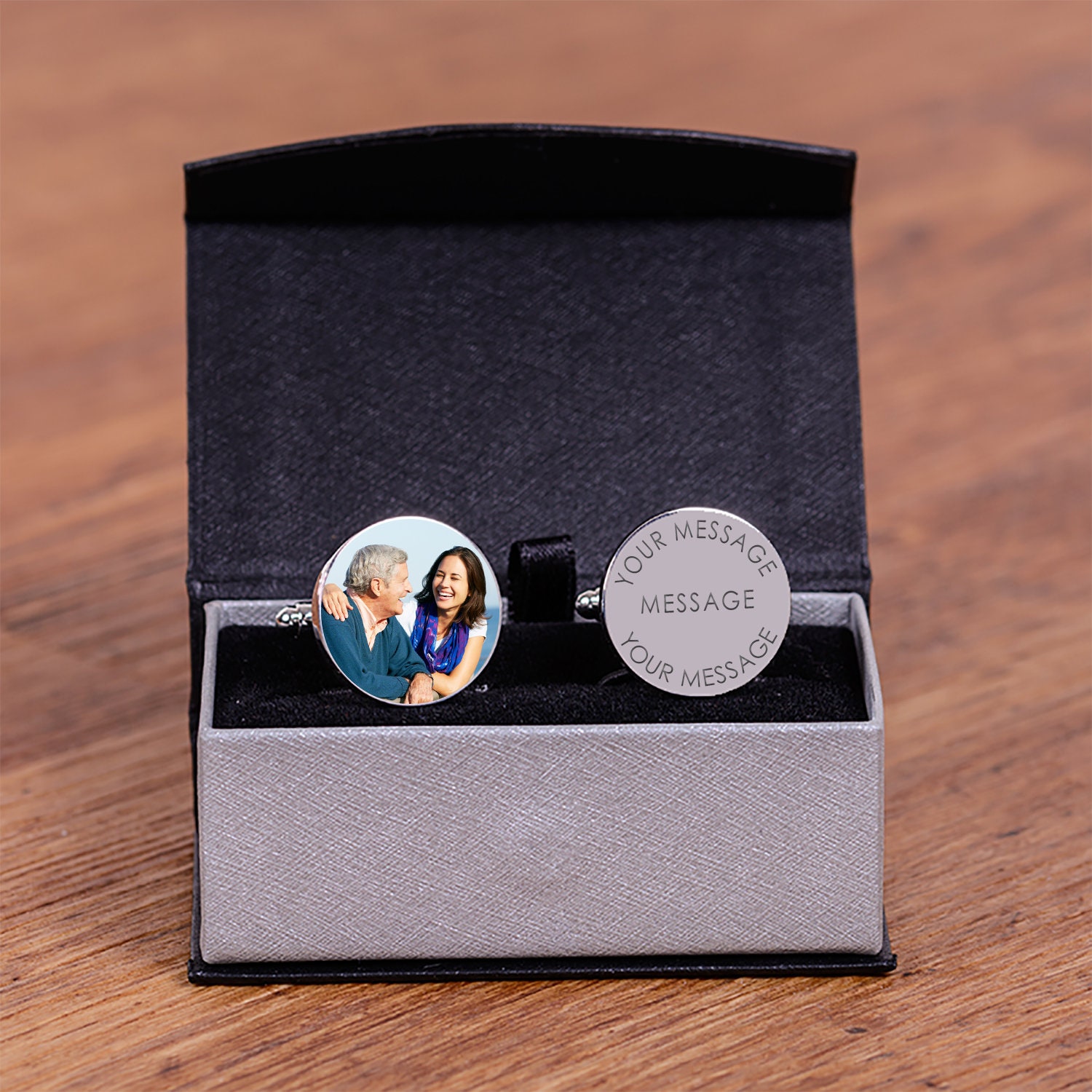 Personalised Photo and Message Cufflinks Photo Cufflinks Etsy