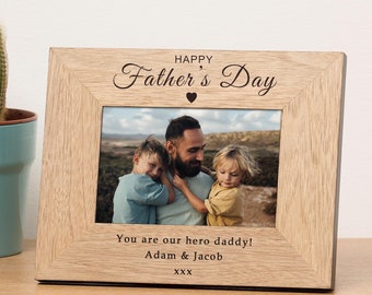 Happy Fathers Day Wood Photo Frame, Fathers Day Frame, Happy Fathers Day Gift, Happy Fathers Day Daddy Frame, Happy Fathers Day Grandad