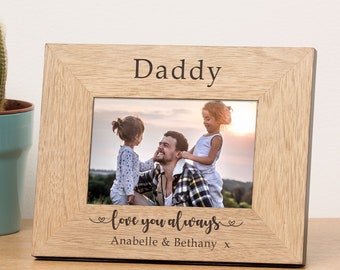 Love You Always Daddy Personalised Photo Frame, Grandad Love You Always Photo Frame, Love You Always Dad Bespoke Frame, Fathers Day Frame