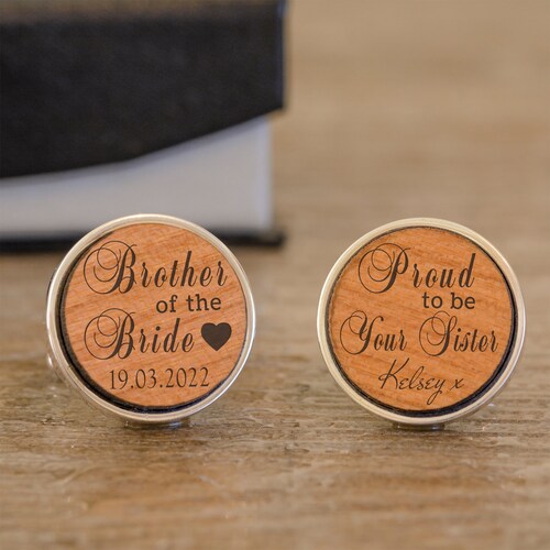 Brother of the Bride Cufflinks Wedding Cufflinks Cufflinks Etsy UK