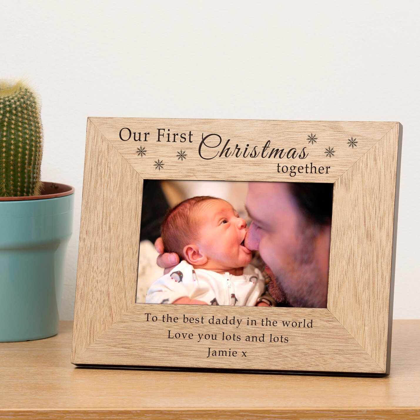 Personalised Our First Christmas Together Wood Photo Frame Etsy UK