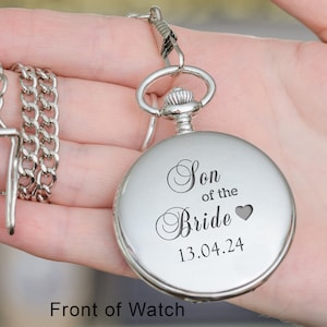 Son of the Bride Pocket Watch, Son of the Bride Forever Your Mummy Pocket Watch, Forever Your Mum Pocket Watch, Son of the Bride Fob Watch