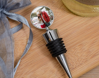 Personalised Photo Bottle Stopper, Best Photo Gift Bottle Stopper, Photo Bottle Stopper Gift