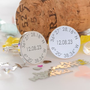 Engraved Wedding Venue Cufflinks, Co-ordinate Cufflinks, Wedding Day Location Cufflinks, Wedding Coordinate Cufflinks, Coordinate Cufflinks