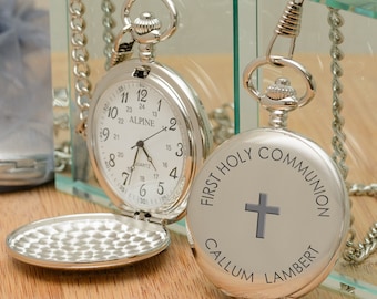 First Holy Communion Pocket Watch, First Holy Communion and Location Pocket Watch, Holy Communion Gift, First Holy Communion