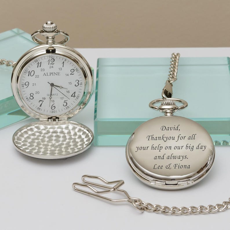 Personalised Pocket Watch, Engraved Any Message Pocket Watch, Bespoke ...