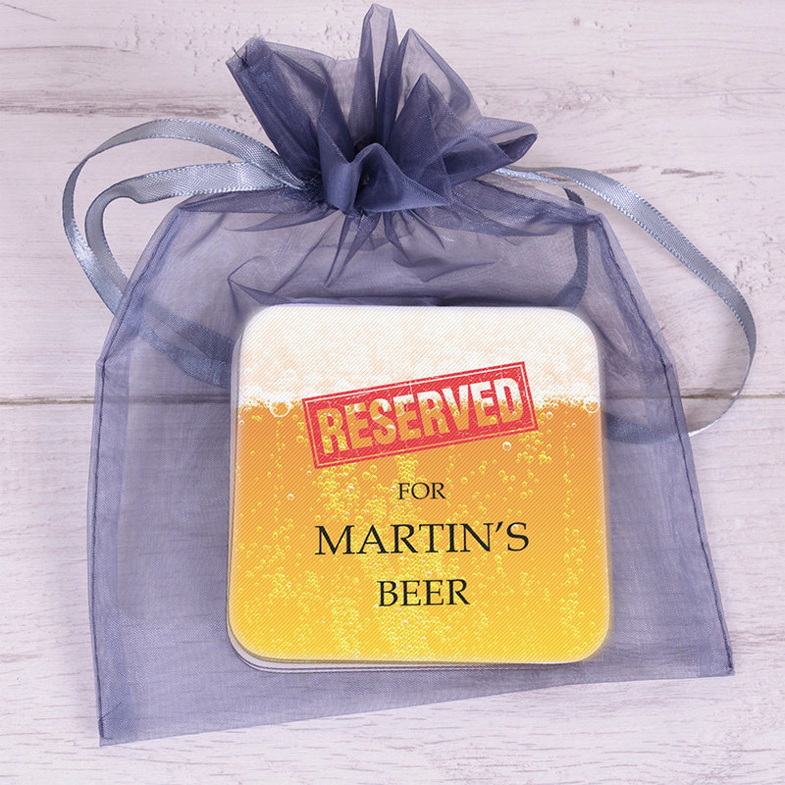 Personalised Beer Coasters Set Custom Set of Four Coasters Etsy UK