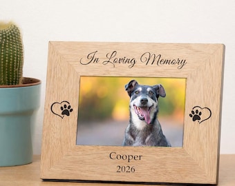 In Loving Memory Pet Frame, Pet Loss Frame, Pet Memory Frame, Dog Memory Frame, Cat Memory Frame, Beloved Pet Frame, Pet Memorial Frame