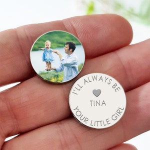 I'll Always Be Your Little Girl Photo Cufflinks, Daddy's Little Girl Photo Cufflinks, Your Little Girl Photo Cufflinks, Daddy Cufflinks