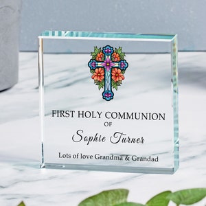 First Holy Communion Glass Token, First Communion Glass Token, Personalised First Holy Communion, Personalised Gift for First Holy Communion