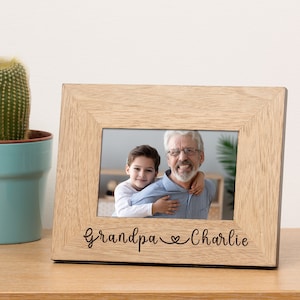 Grandpa Photo Frame, Grandpa Frame, Engraved Fathers Day Frame, Grandad and Child Frame, Grandad Frame, Gramps Photo Frame