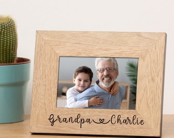 Grandpa Photo Frame, Grandpa Frame, Engraved Fathers Day Frame, Grandad and Child Frame, Grandad Frame, Gramps Photo Frame