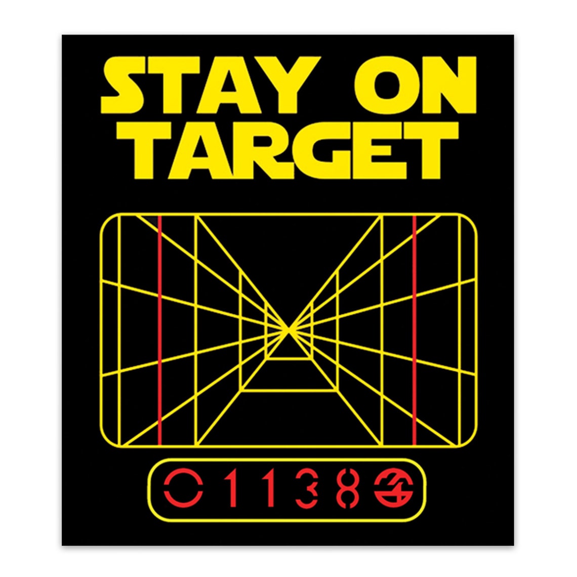Star Wars Stay On Target Sticker Etsy
