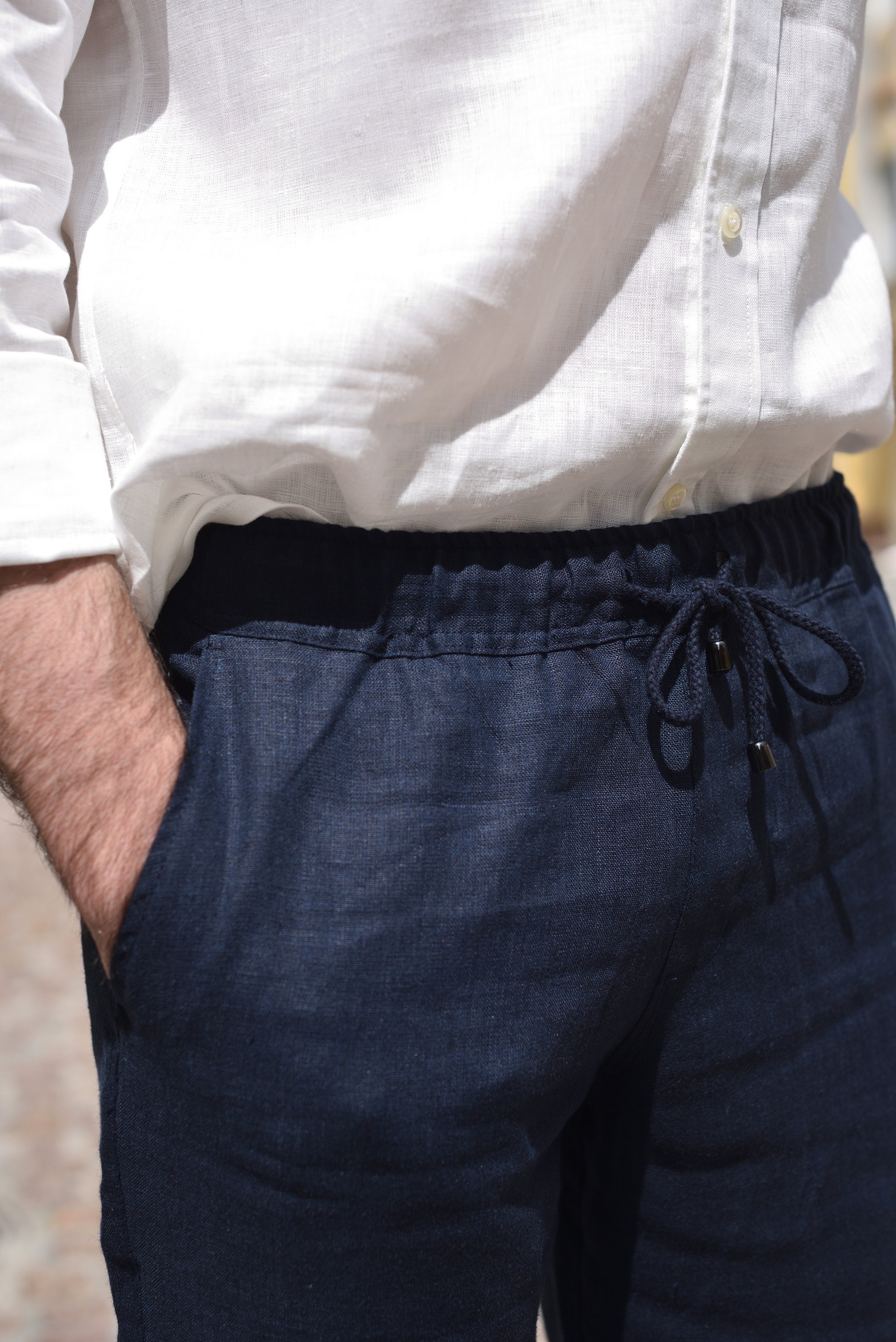 Man Linen Pants Navy Slim Fit Linen sale Mens Pants Soft Linen Etsy