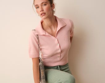 Polo Shirt: Soft Wool Sweater, Cashmere Merino Blend, Casual Wear