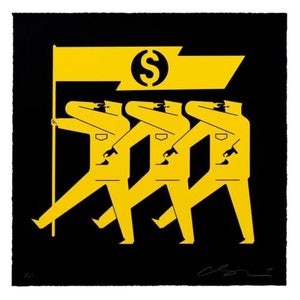 Serigrafía de Money & Power - Firmada y numerada por Cleon Peterson - 2022