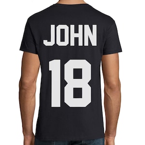 Camiseta de aniversário personalizada: nome e número personalizados, camiseta esportiva de algodão