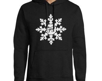 Snowflake Joy Christmas Hoodie: Unisex Winter Holiday Sweater