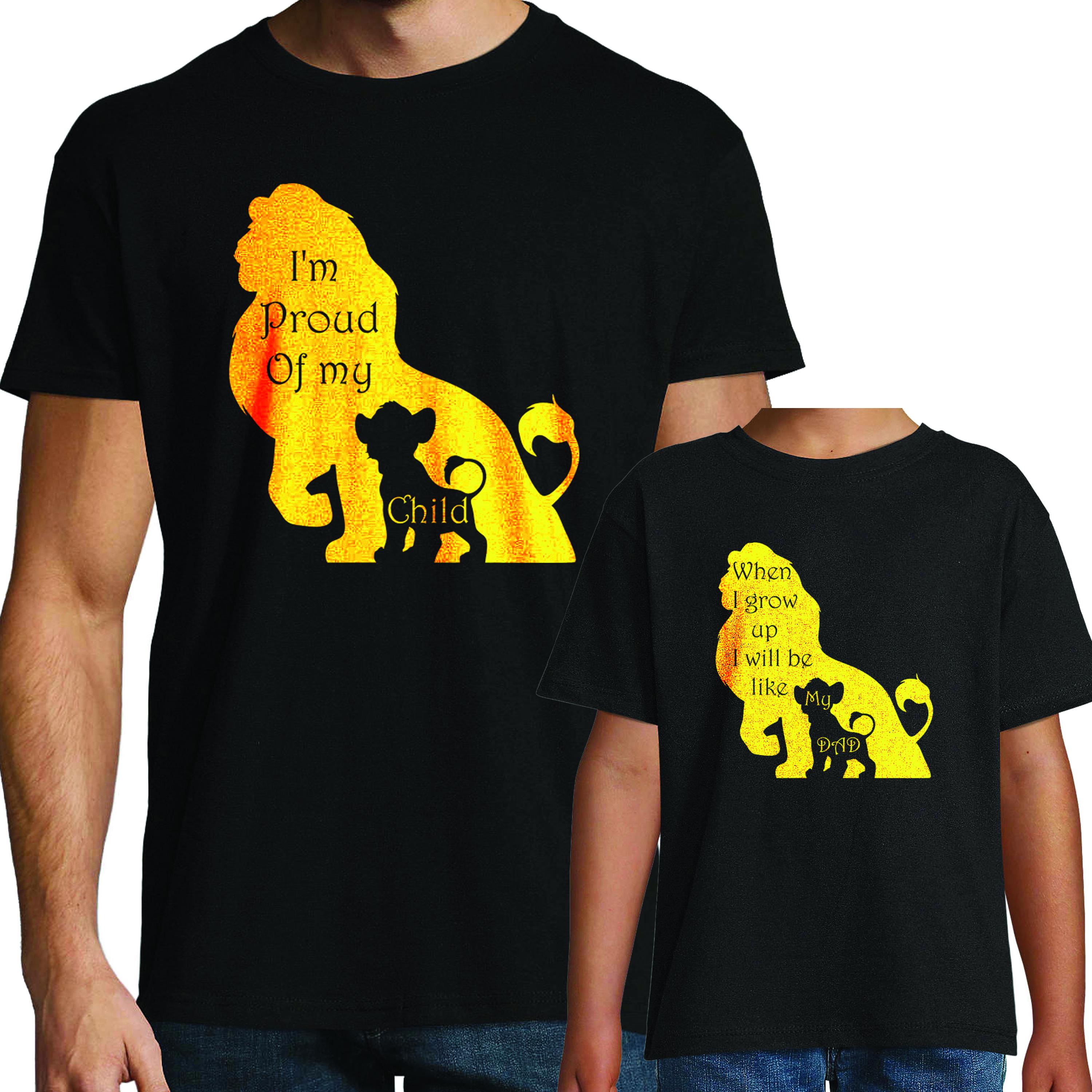 Camiseta león papá hijo España