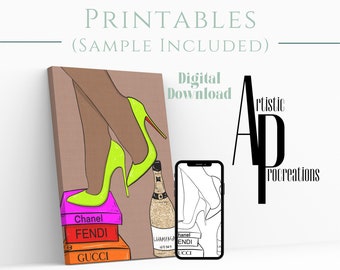 Pre Drawn Outline Canvas DIY Trends/ Instant Download/ DIY Canvas/ Party/ Paint Kit/ JPG digital download/ paint party/ Adults/ Teens