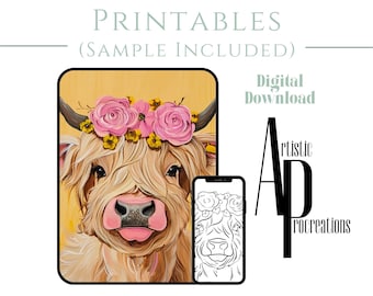 Pre Drawn Outline Canvas DIY / Instant Download/ DIY Canvas/ Party/ Paint Kit/ JPG Digital Download/ Paint Party Tracer/ Adult Paint Party