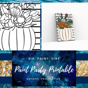 DIY Paint party, Butterfly Flower, Canvas board ONLY, w/ VIDEO tutorial,  canvas outline, Pre Drawn, Sip and Paint, Pre-drawn Canvas