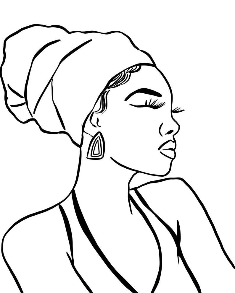 Canvas Printable/ Pre Drawn Outline Canvas DIY Wrap Queen / - Etsy
