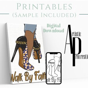 Pre Drawn Outline Canvas DIY Walk By Faith/ Instant Download/ DIY Canvas/ Paint Kit/ PNG digital download/ Png/ paint party/ Adults/ Teens