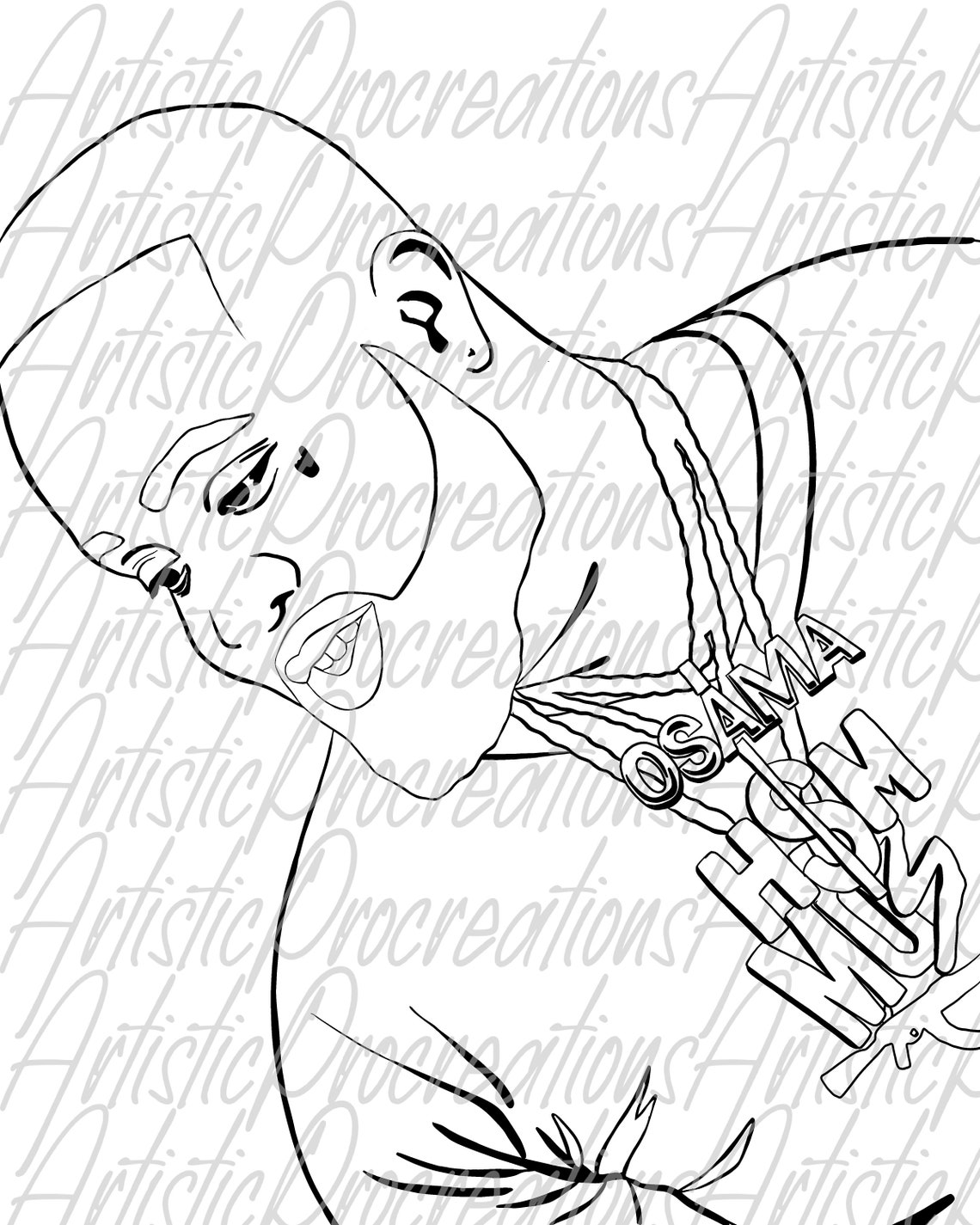 Pre Drawn Outline Canvas DIY MO3/ Instant Download/ DIY | Etsy