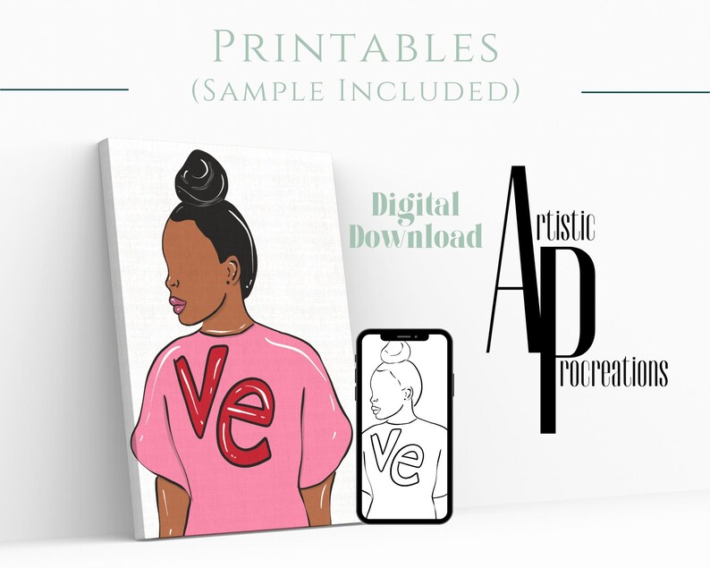 Canvas Printable/ Pre Drawn Outline Canvas DIY Valentines/ Etsy