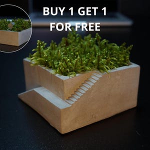 Pot of grass green pot office desk decoration small forest pot table moss pot nature desk pot anti stress thing bedroom decoration DIY pot