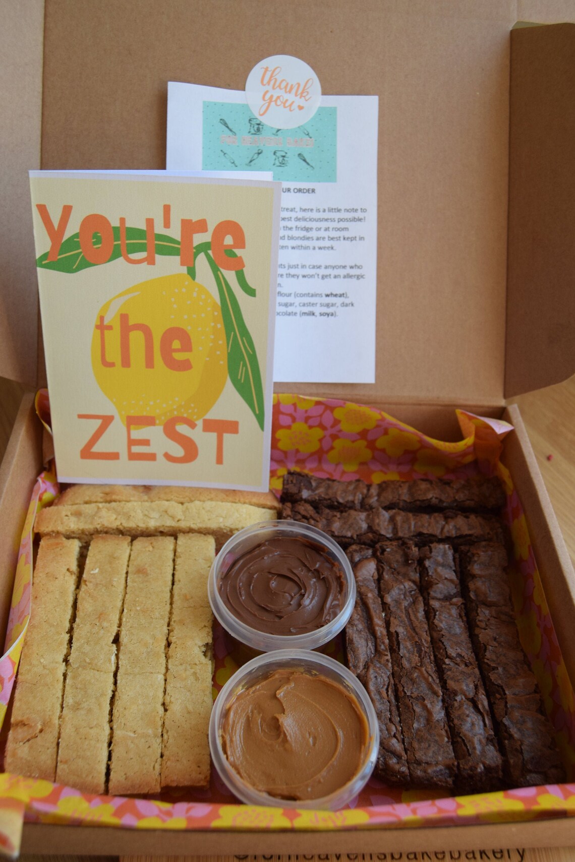 Brownie & Blondie Dipping box Dipping box Gift Treat Box Etsy