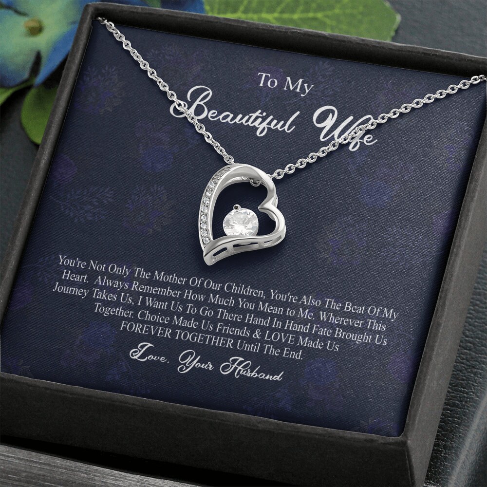 To my gorgeous wife heart necklace outlet