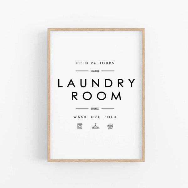 Laundry Room Sign, Laundry Printable Art, Minimalist, Laundry Wall Decor, Laundry Wall Decor, Digital Print Poster, Instant Digital Download