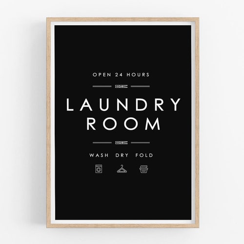 Laundry Room Sign Laundry Printable Art Laundry Wall Decor | Etsy